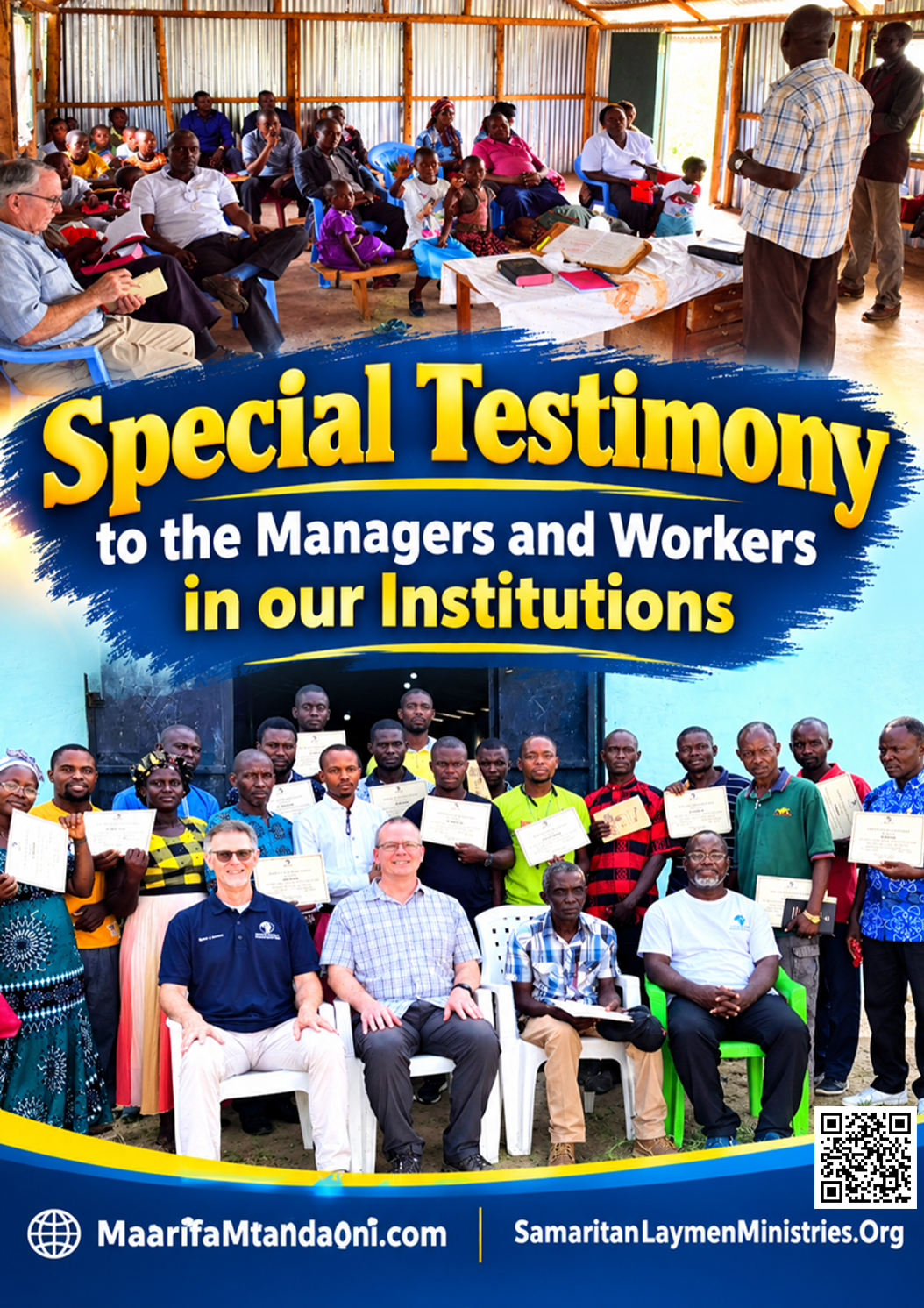 cover of Special Testimony to the Managers and Workers in our Institutions